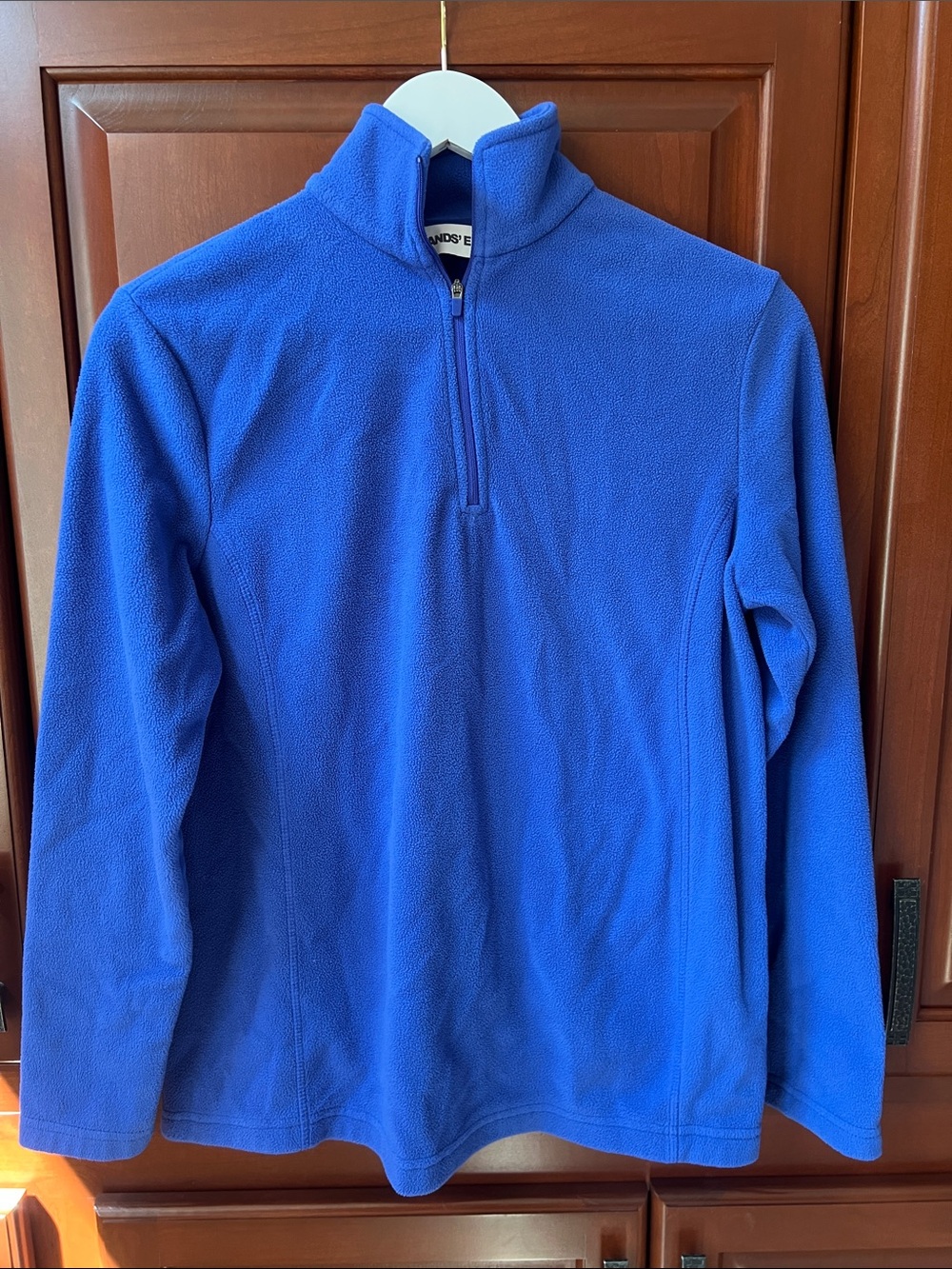 Lands' End Royal Blue Women's Half-Zip Fleece Pullover